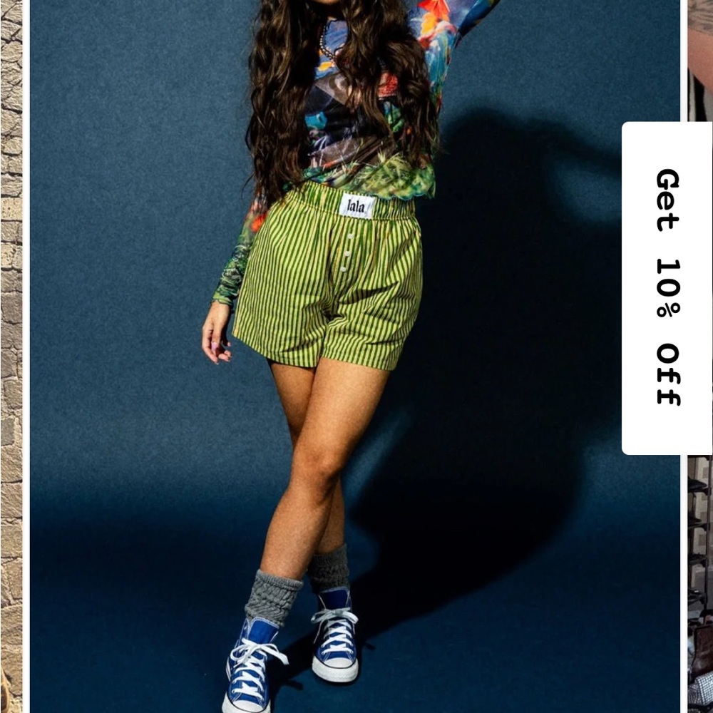 Citrus Stripe Boxers Lala Shorts NIB L/XL